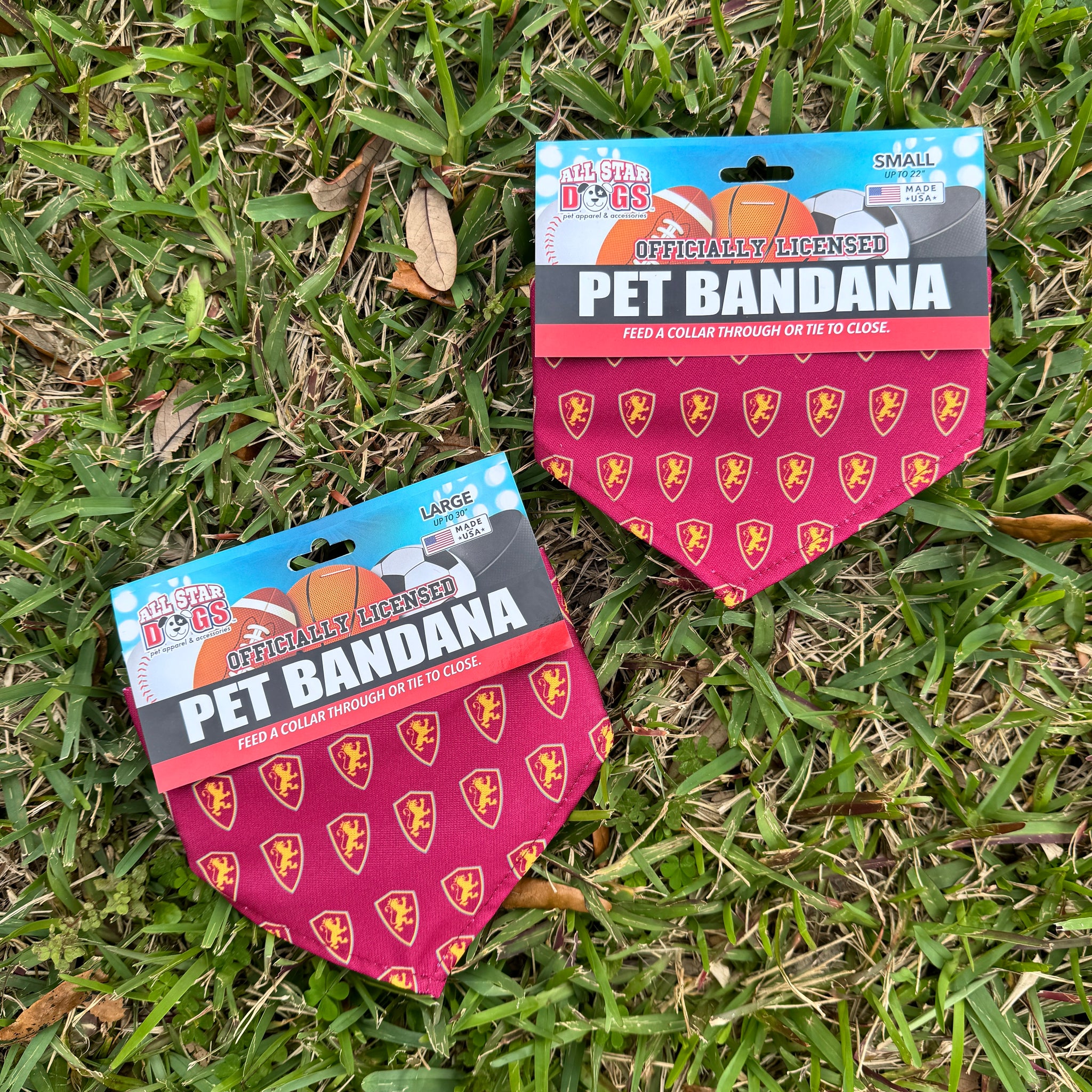 Shield Sublimated Crimson Dog Bandana