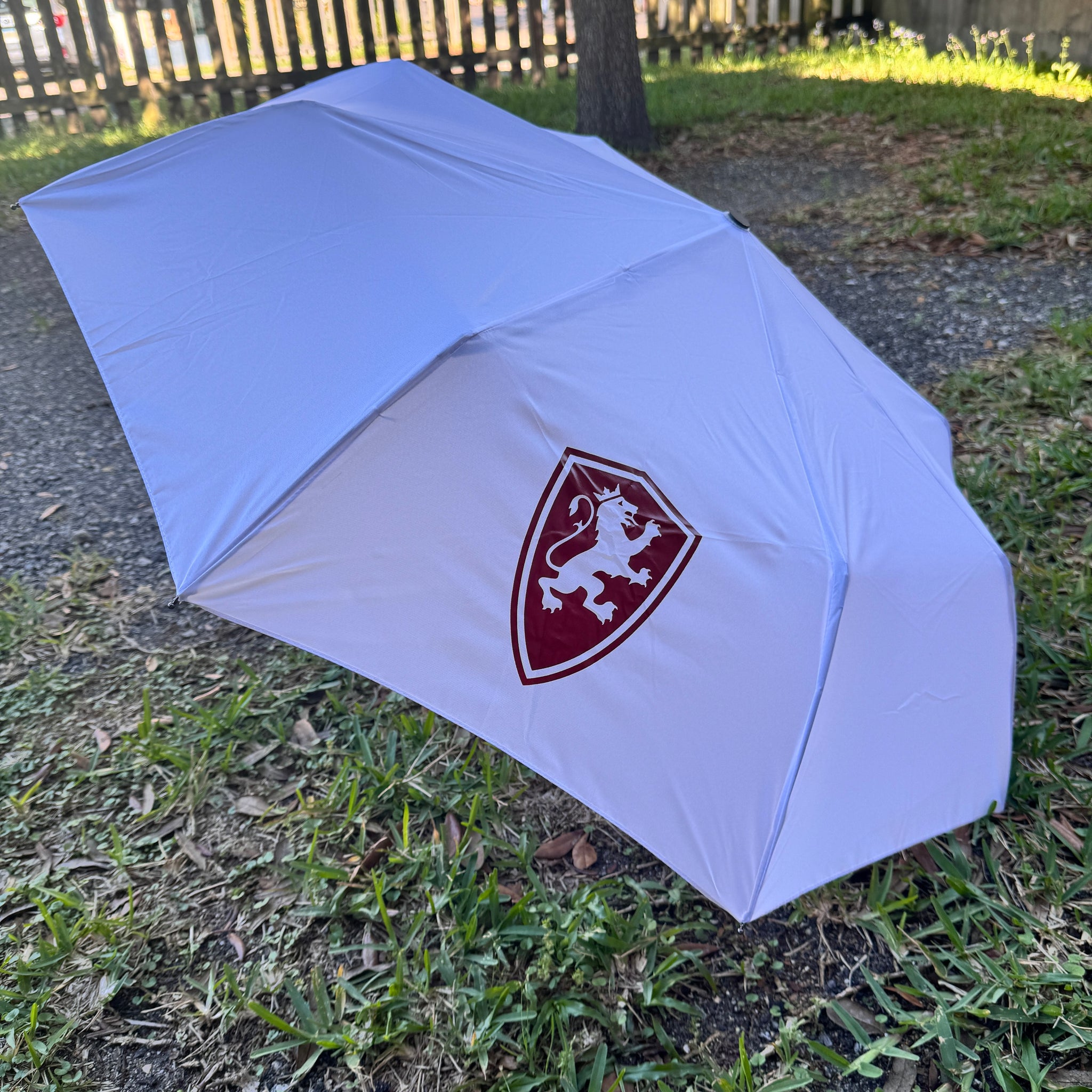 White Eco-Sport Auto Open Umbrella