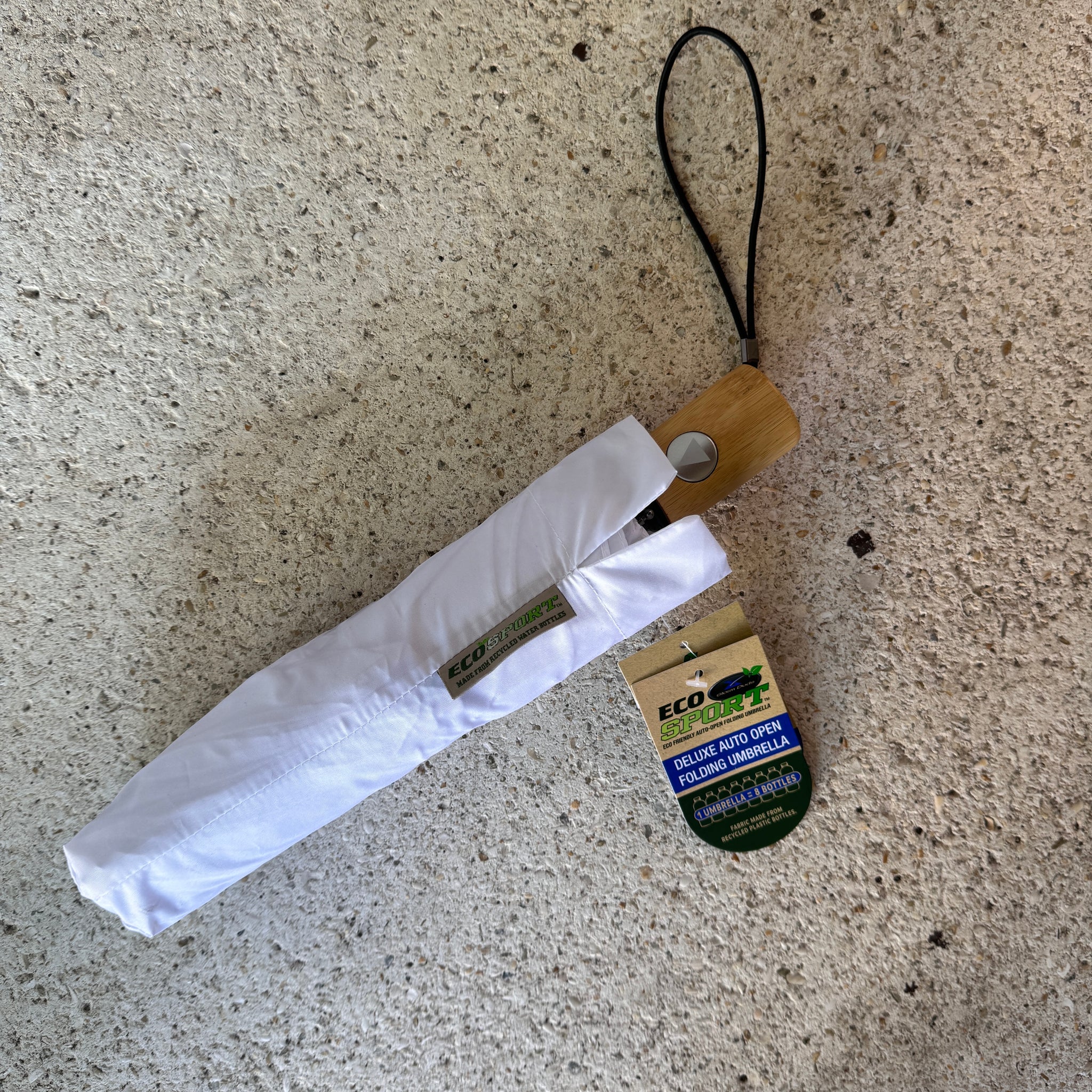 White Eco-Sport Auto Open Umbrella