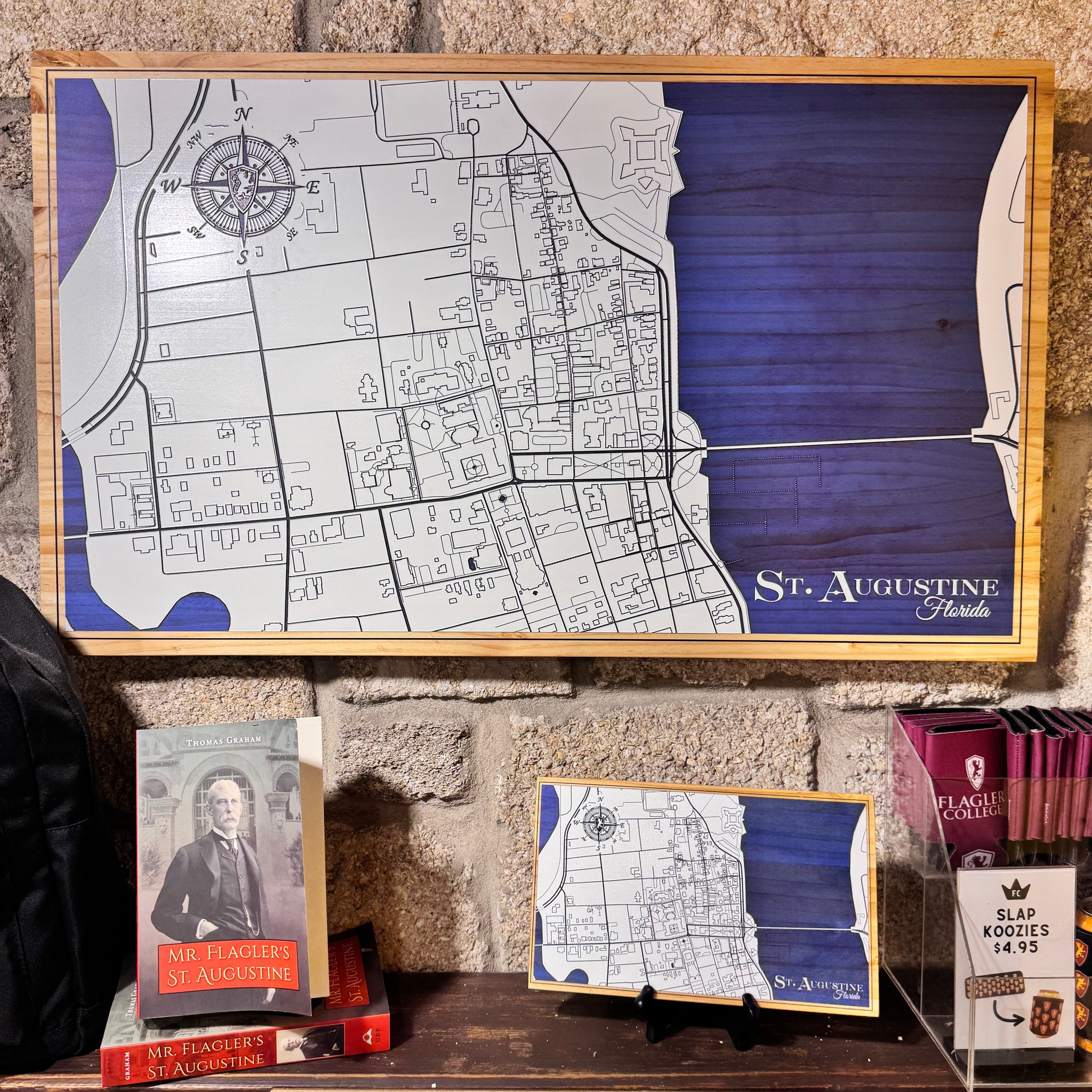 Elevated Etched St. Augustine Map