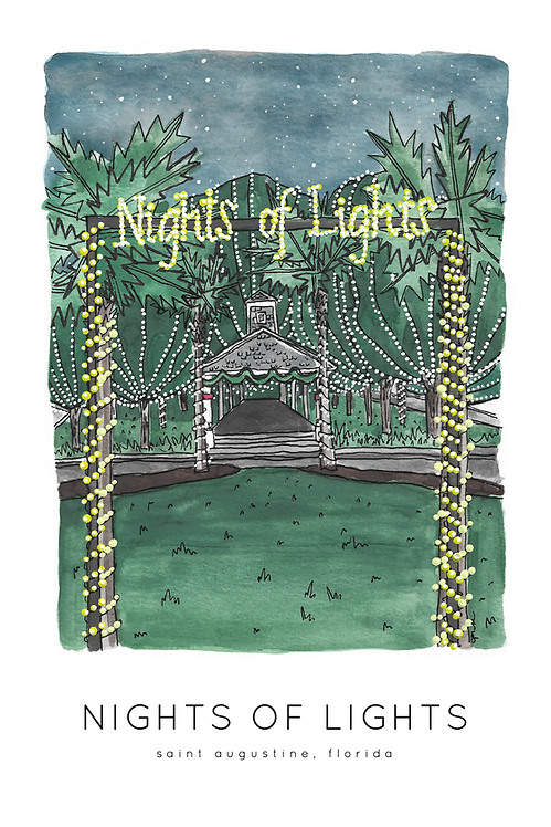 Nights of Lights Plaza Print