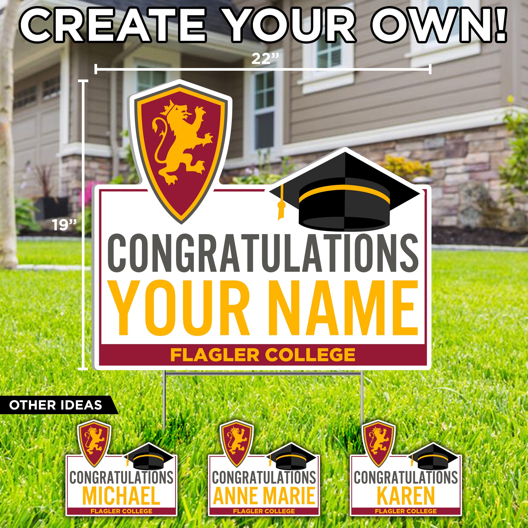Customizable Congratulations Graduate Yard Sign