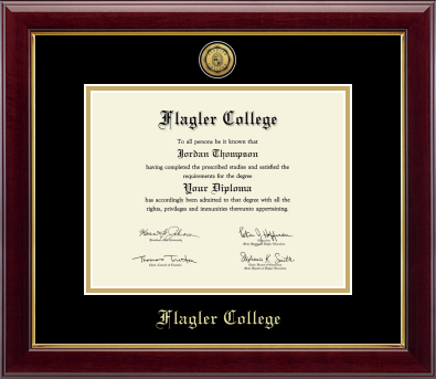 Medallion Flagler College Diploma Frame