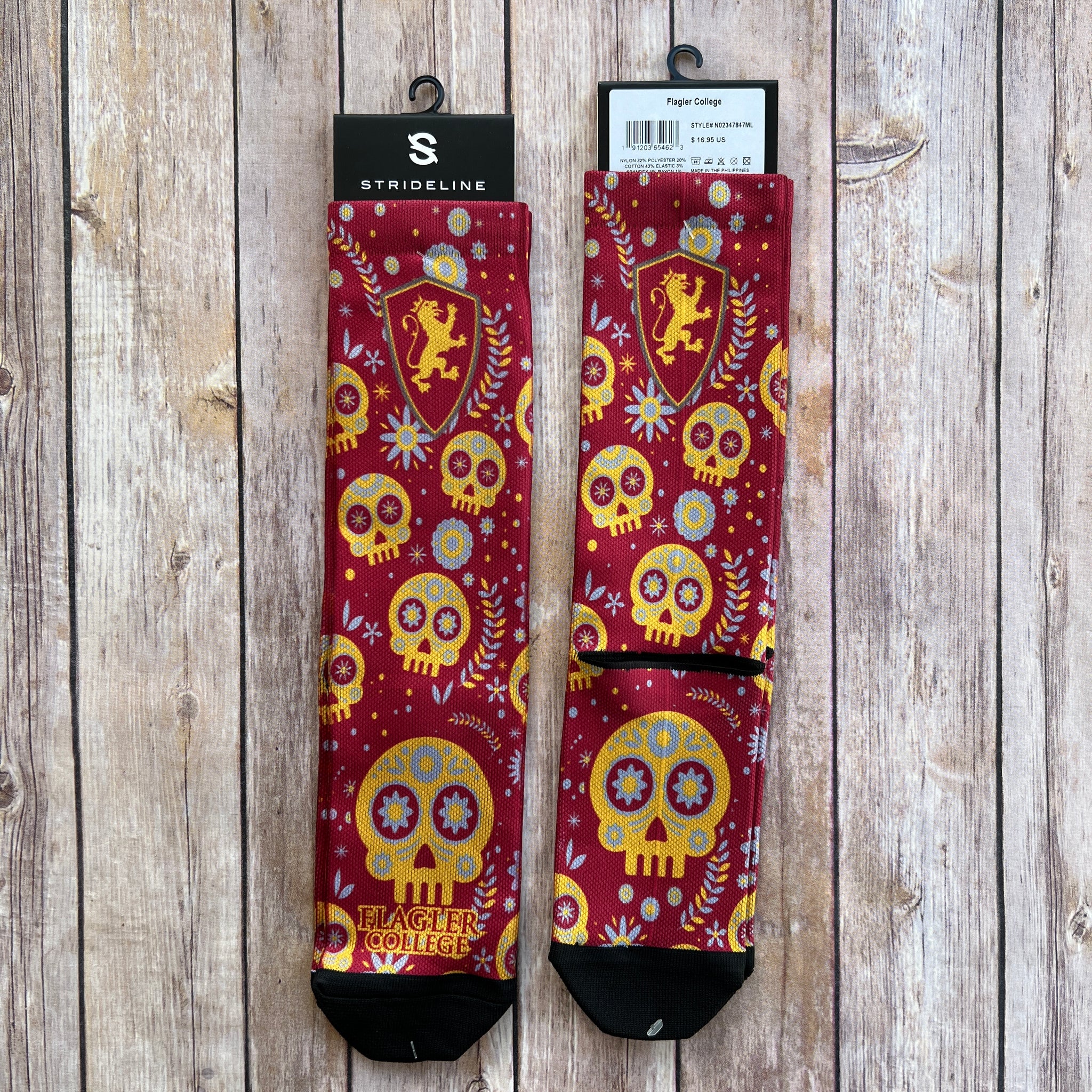 Sugar Skull Shield Sublimated Socks