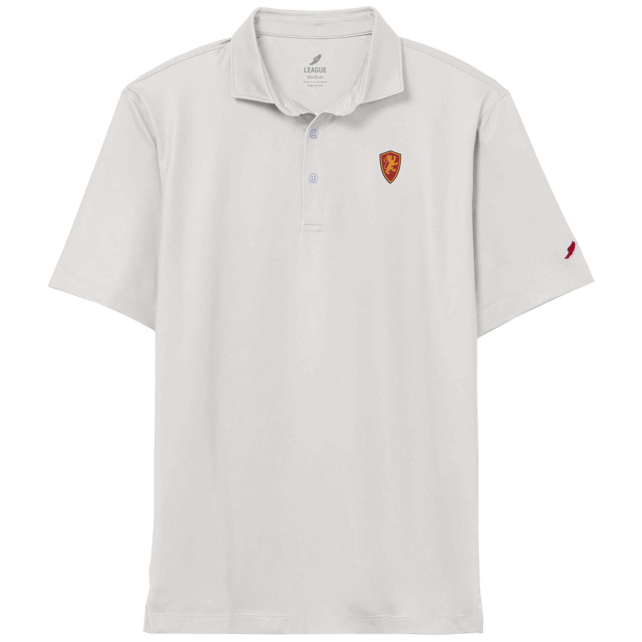 White Core Embroidered Shield Polo