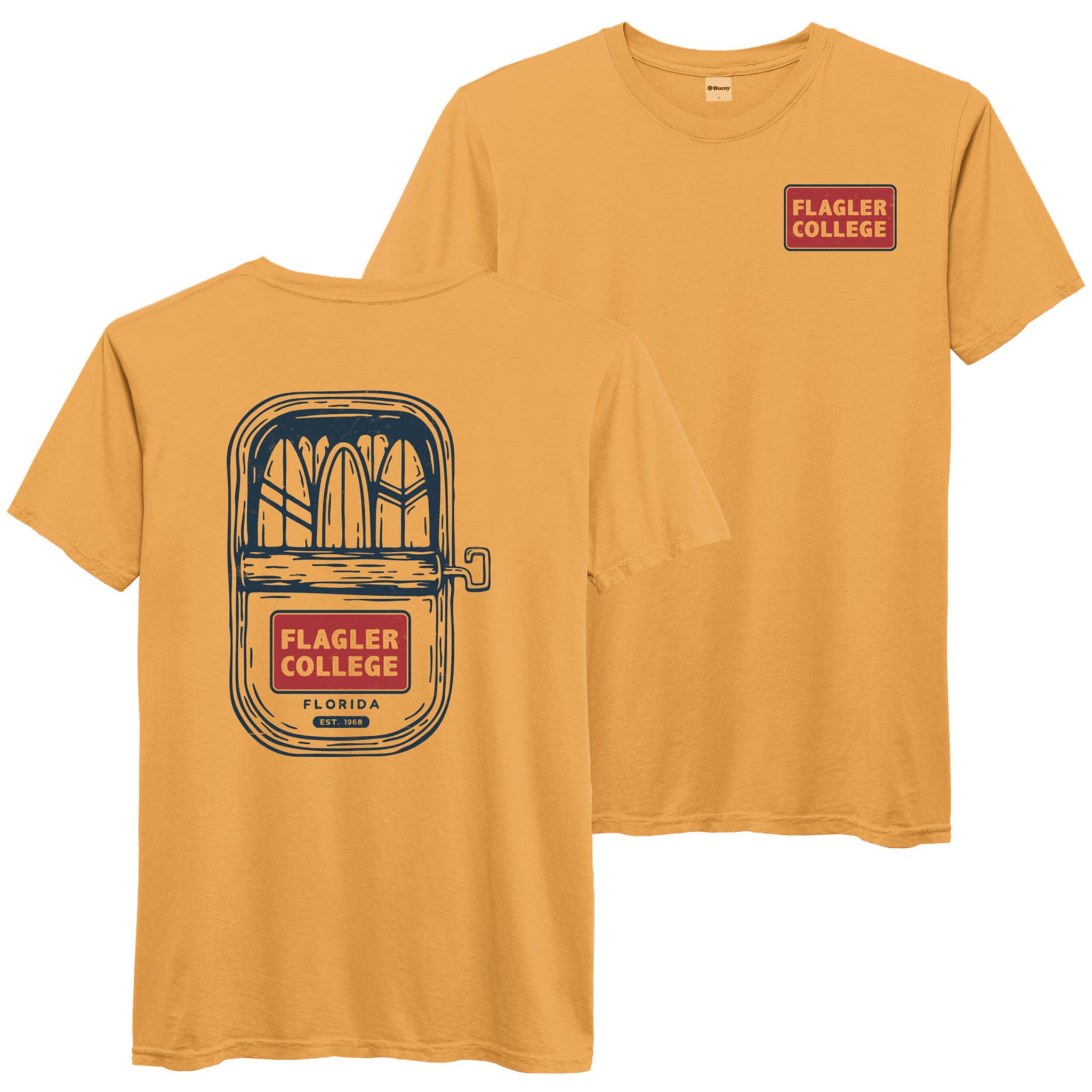 Flagler College Surfboard Sardine Can T-Shirt