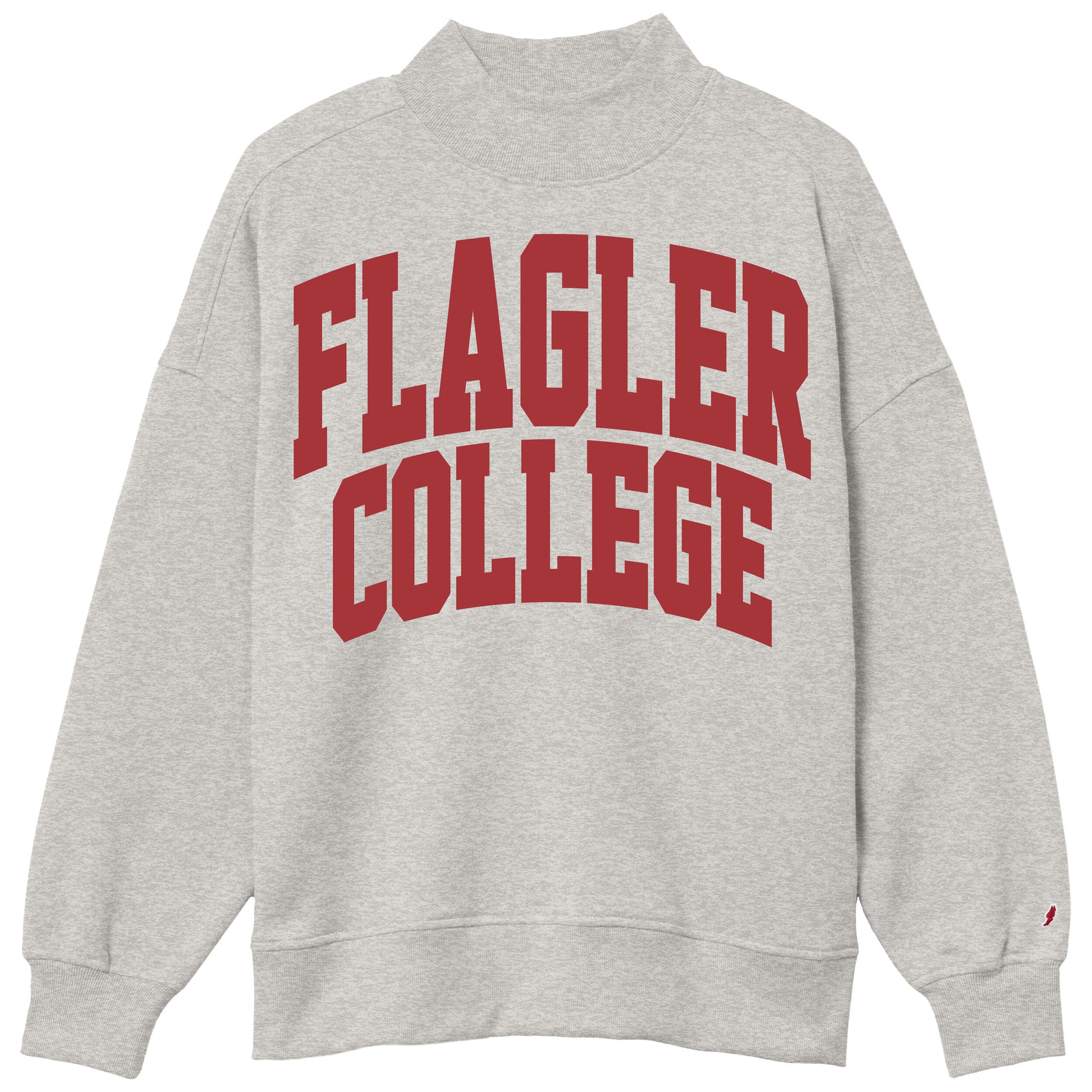 Flagler College Grey Diana Mock Neck