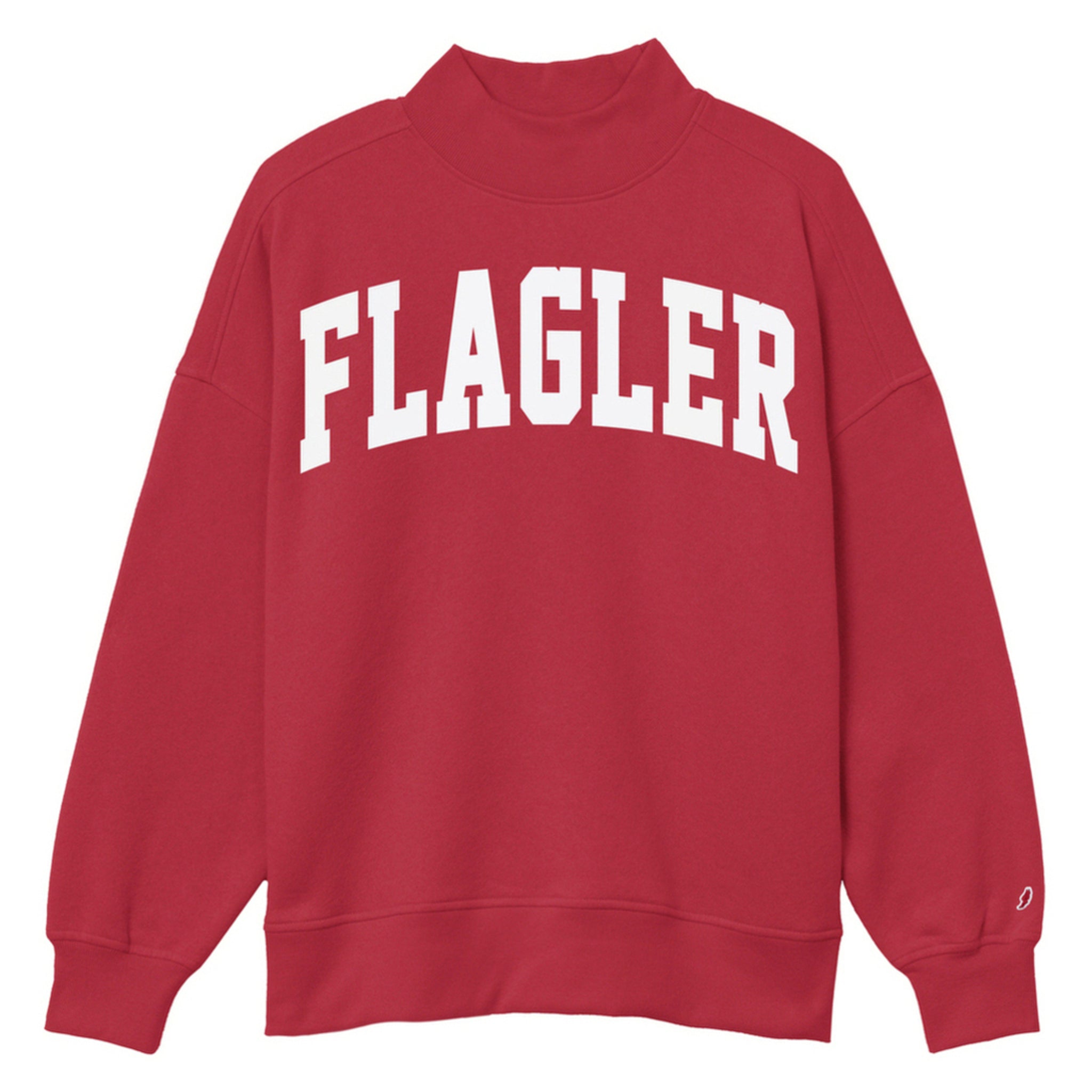 Flagler Crimson Diana Mock Neck