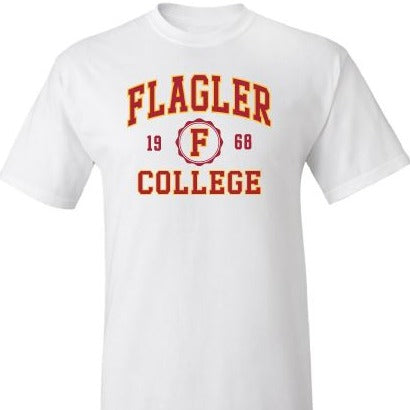 White Flagler College F Seal T-Shirt