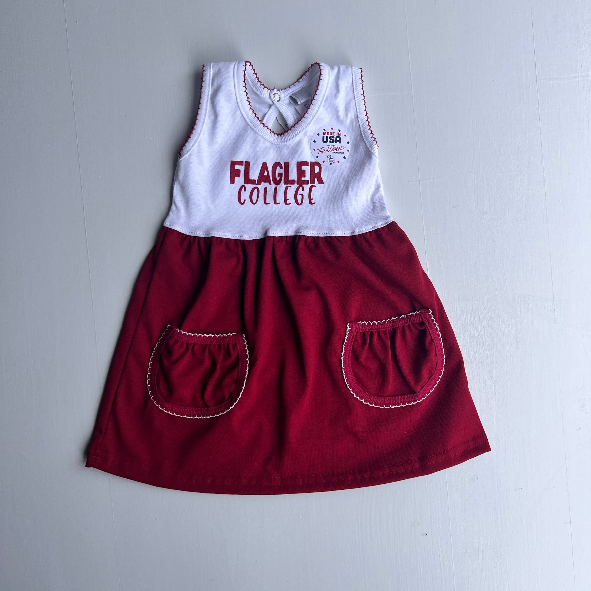 Crimson Flagler Toddler Dress