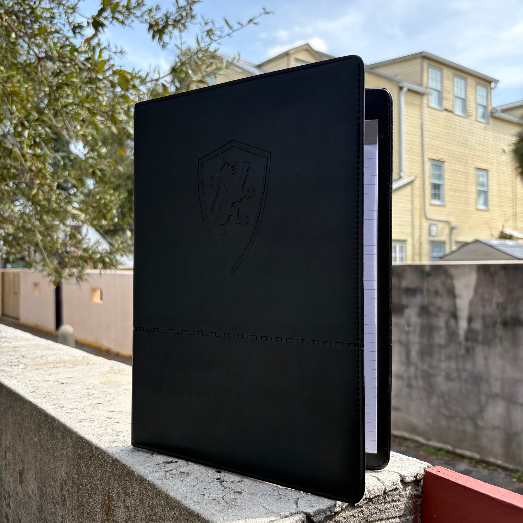Flagler Shield Embossed Padfolio