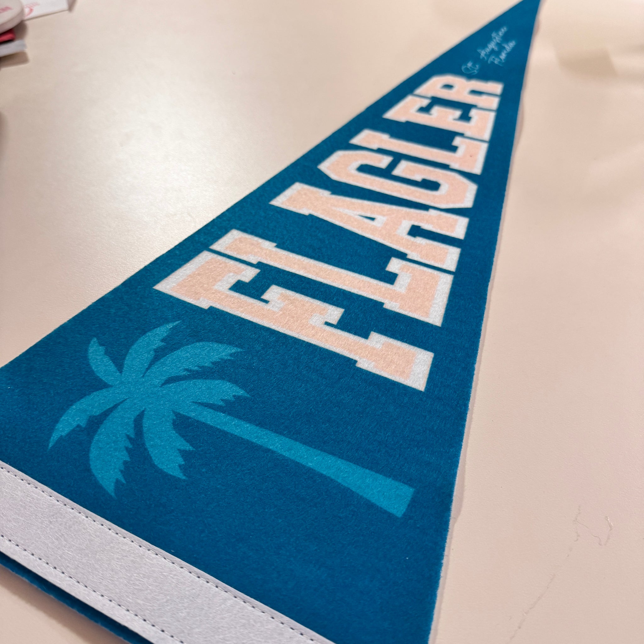 Flagler Palm Tree Premium Felt Pennant