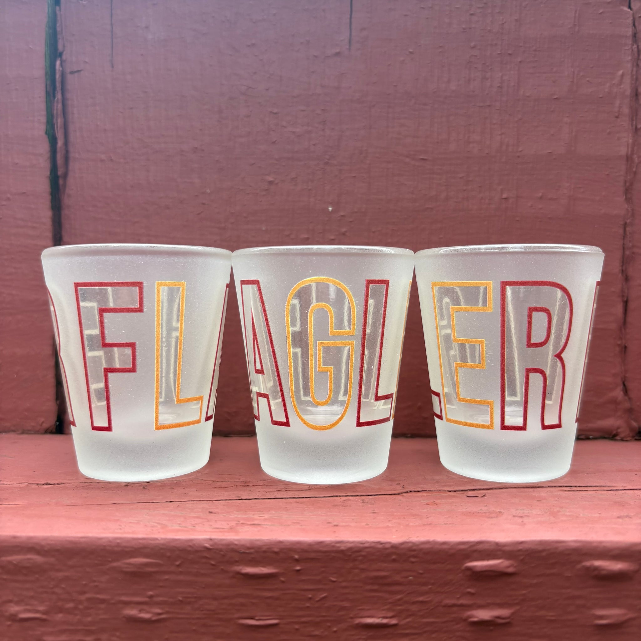 Frosted FLAGLER Shot Glass