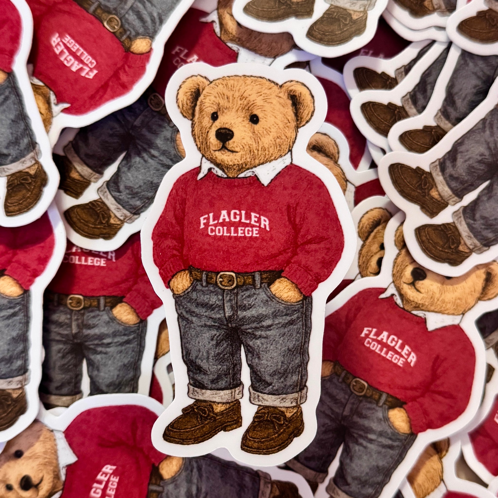 Fancy Flagler Bear Sticker