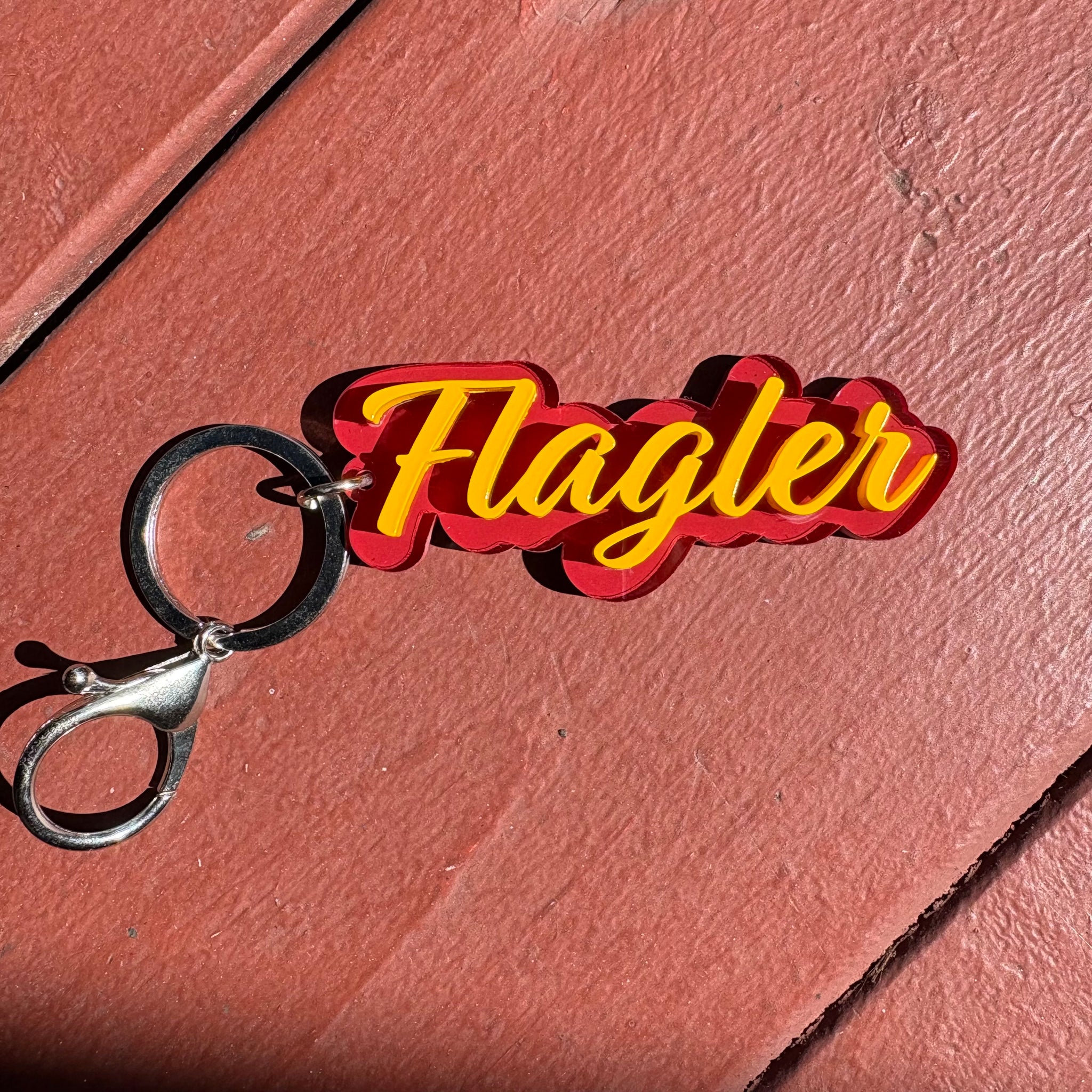 Ziva Flagler Script Keychain
