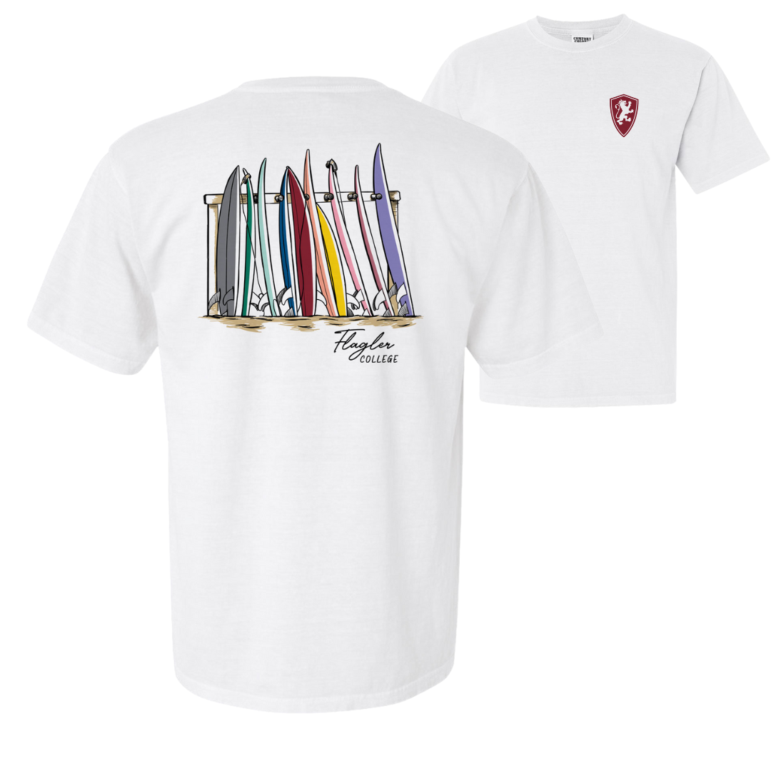 Surfboard Flagler College T-Shirt