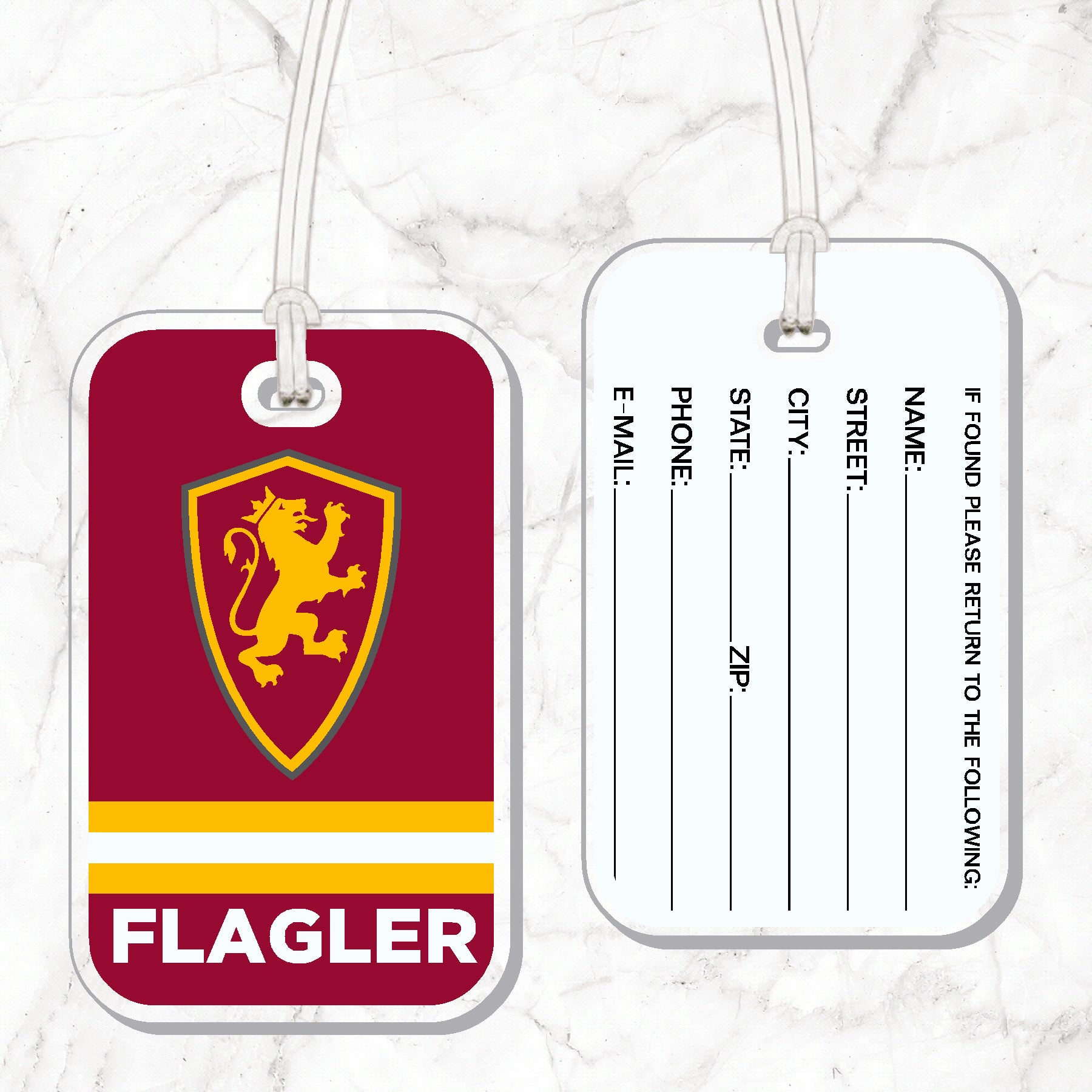 Acrylic Flagler Luggage Tag