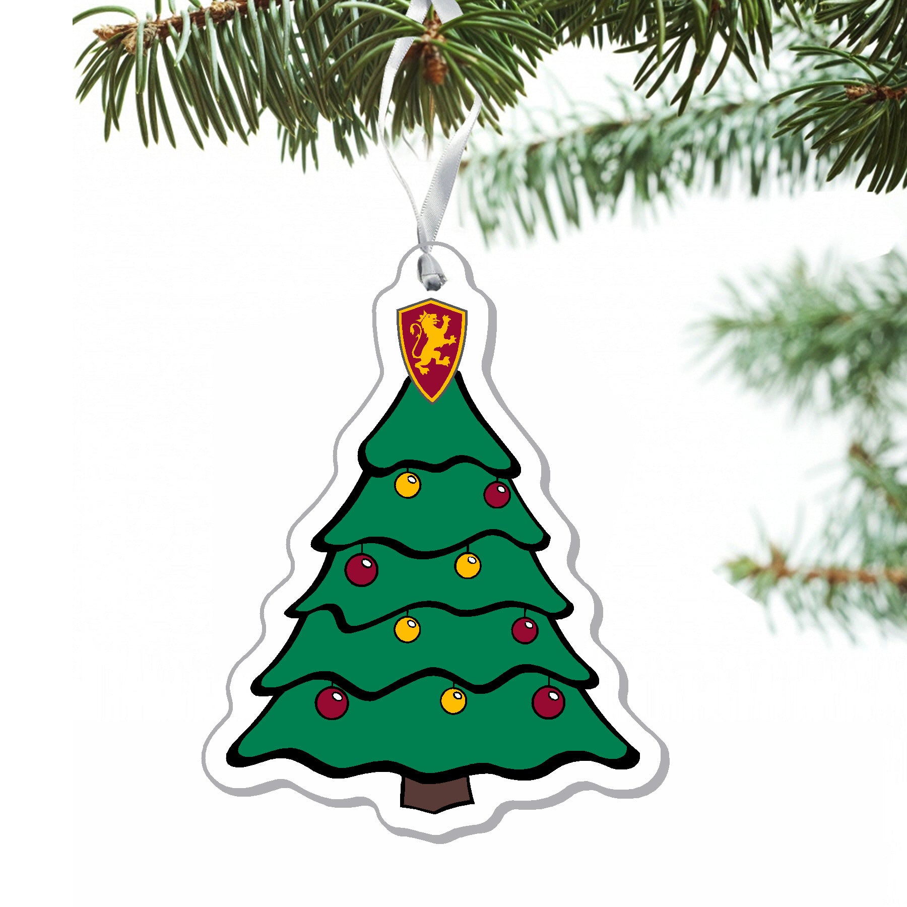 Acrylic Shield Christmas Tree Ornament
