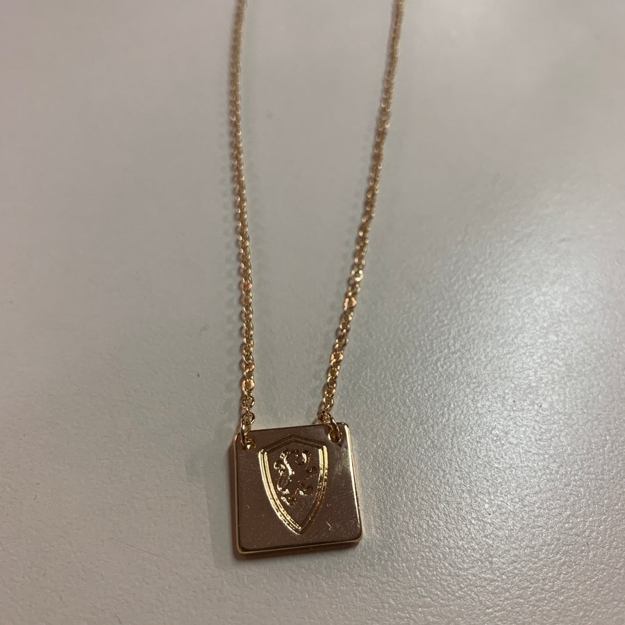 Gold Shield Necklace