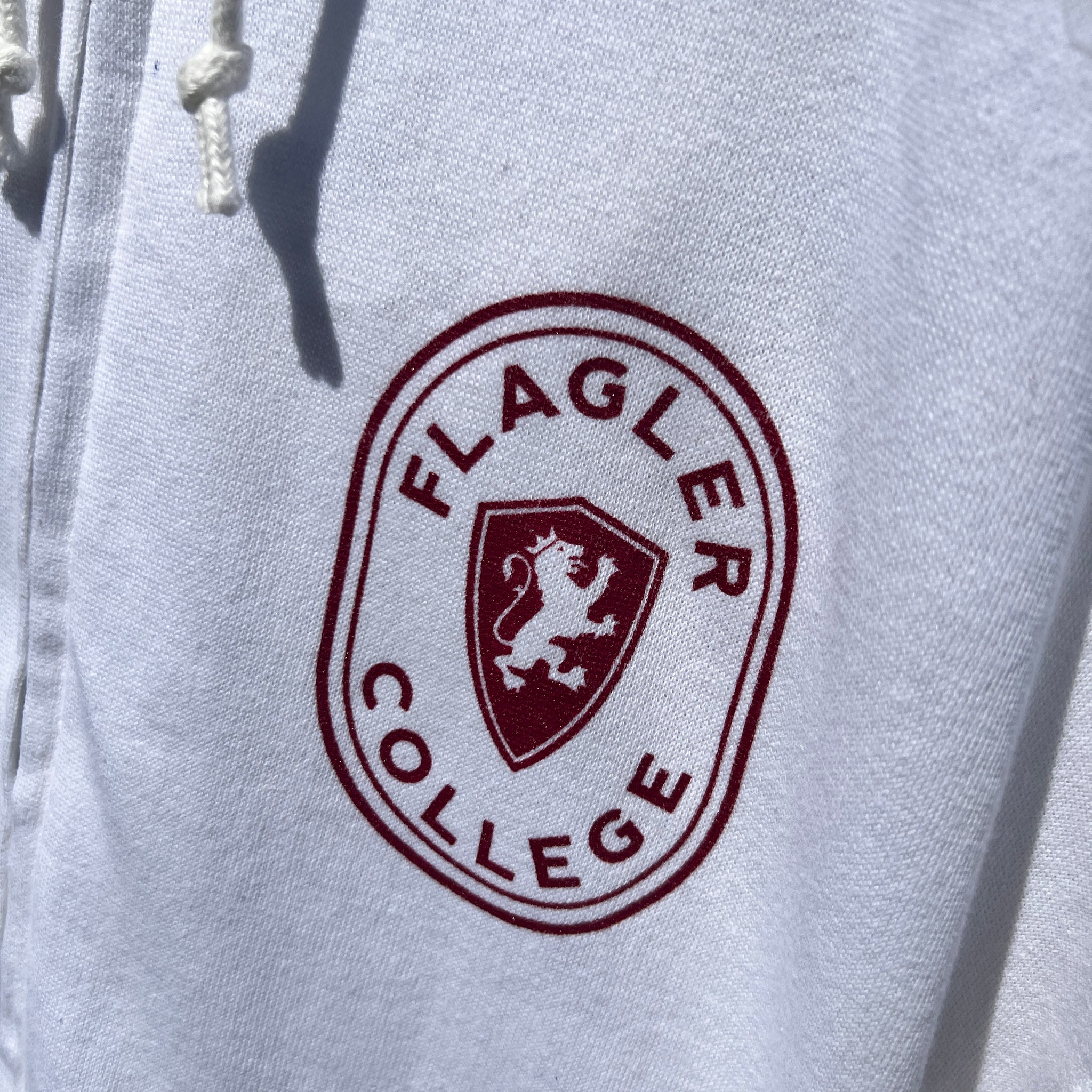 White Flagler College Full Zip Hood