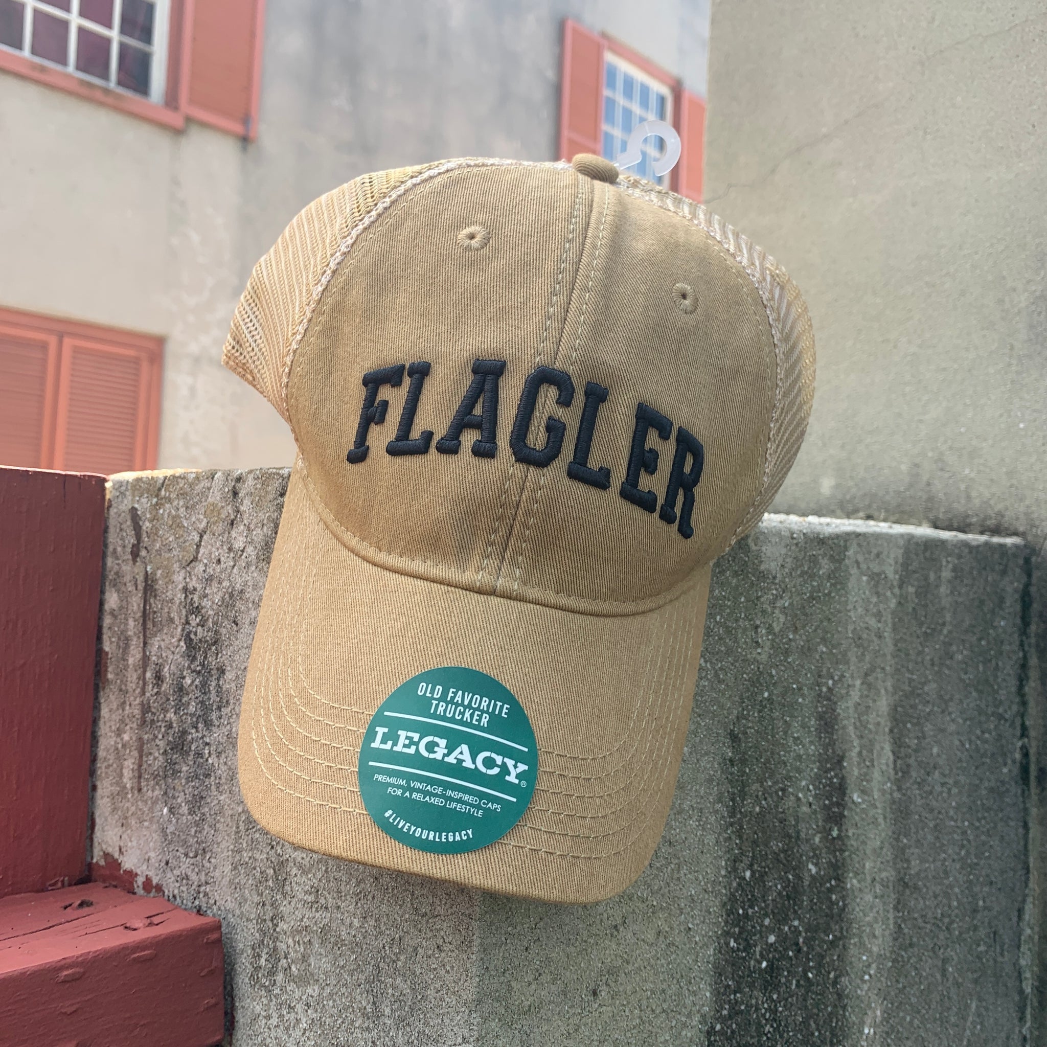 Black and Tan Flagler Trucker Hat