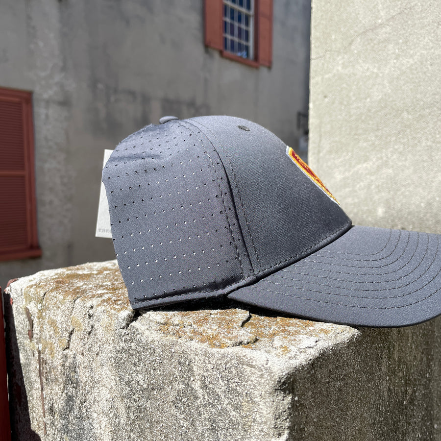 Side Perforated Gray Shield Hat