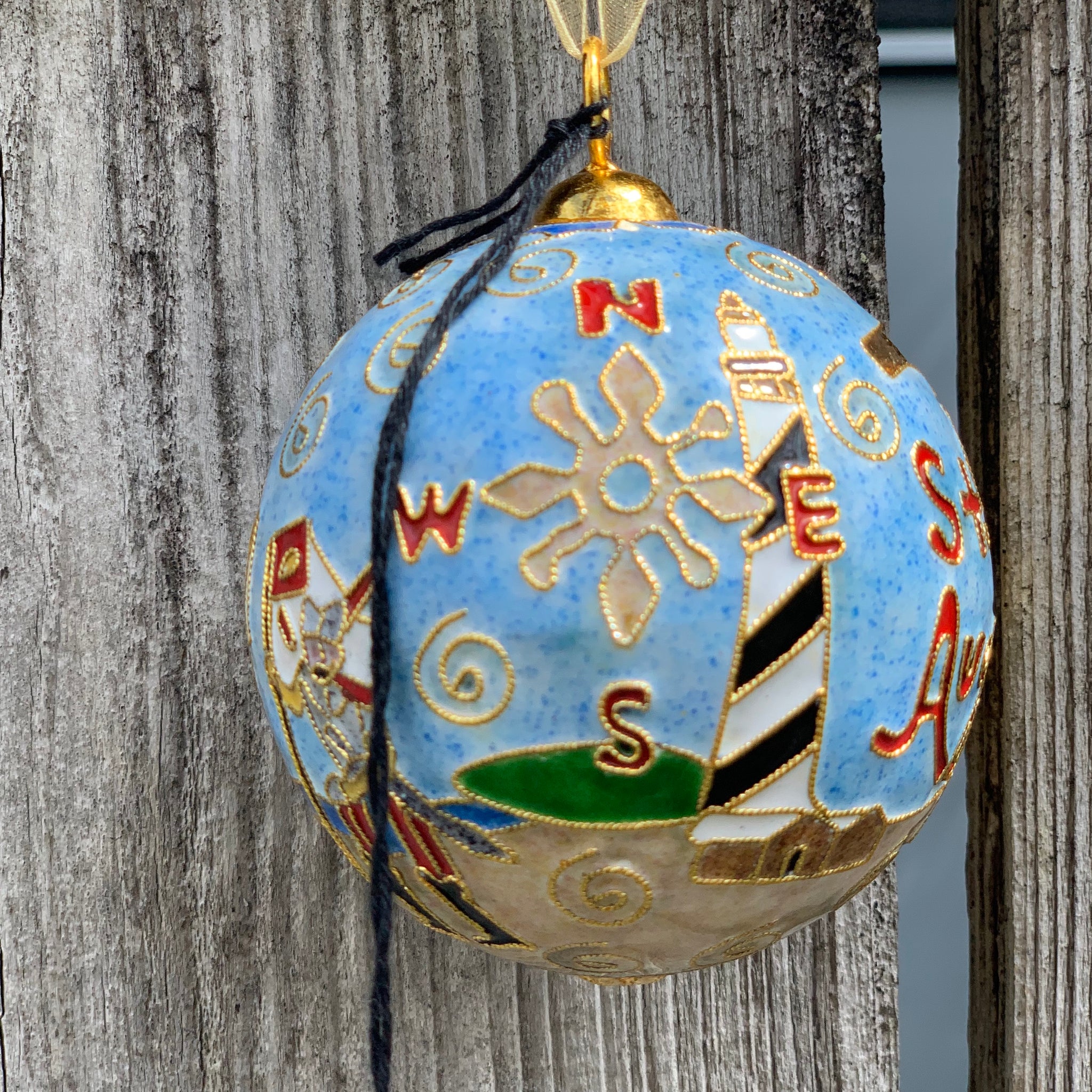 St. Augustine Round Cloisonne Ornament