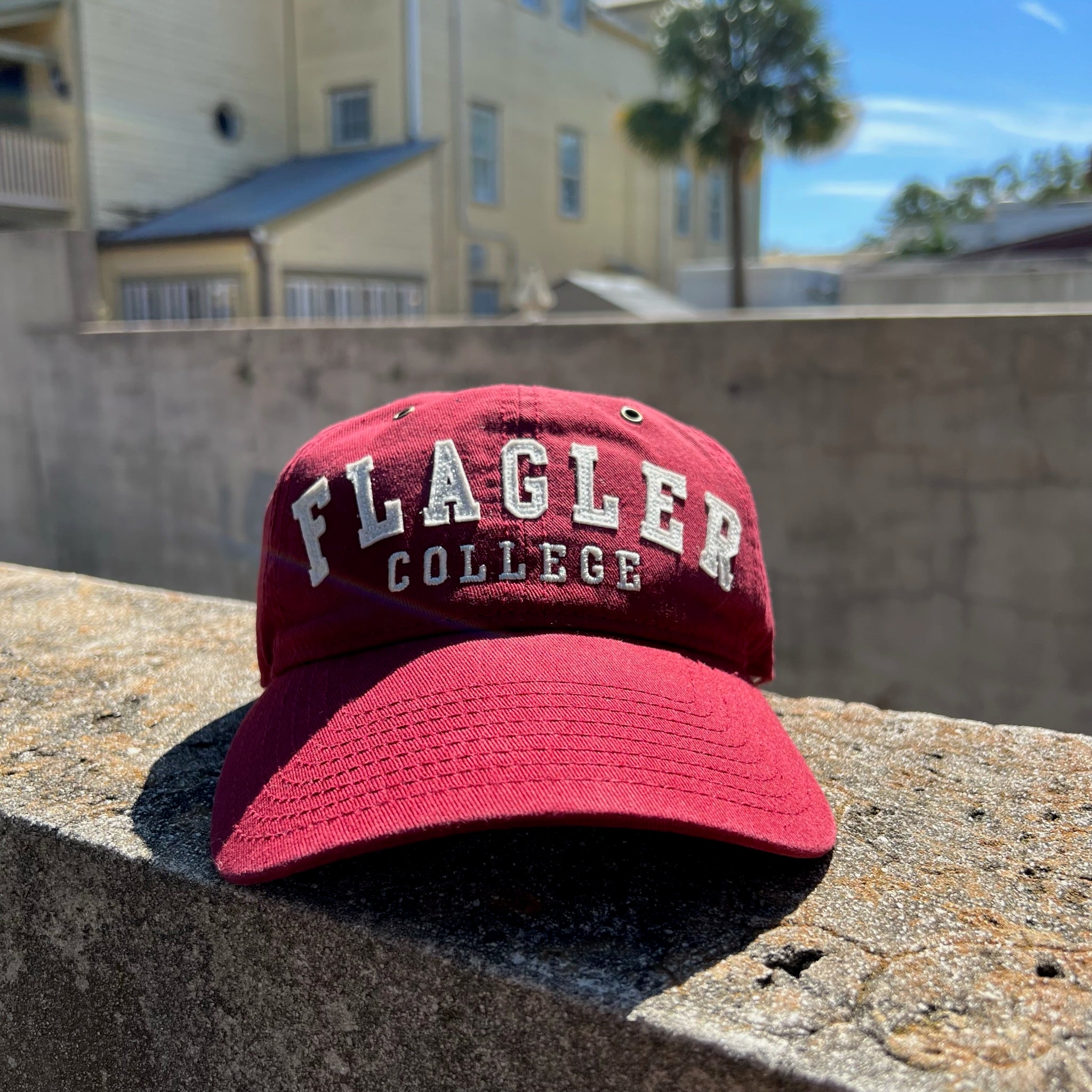 Crimson Felt Letter Flagler College Hat
