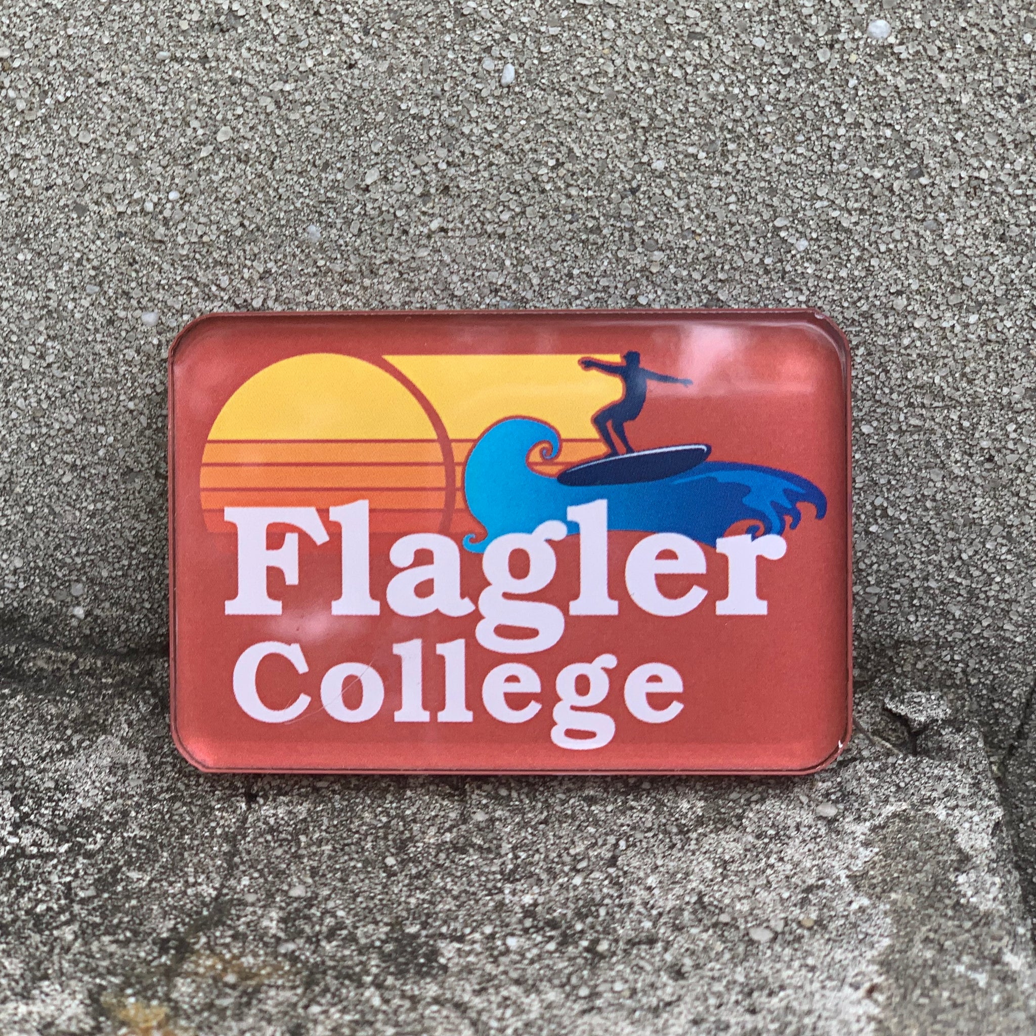Vintage Flagler surfer magnet