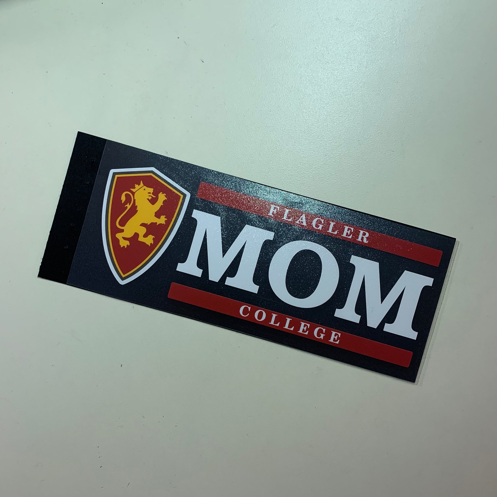 Flagler college mom with full color shield bar decal 