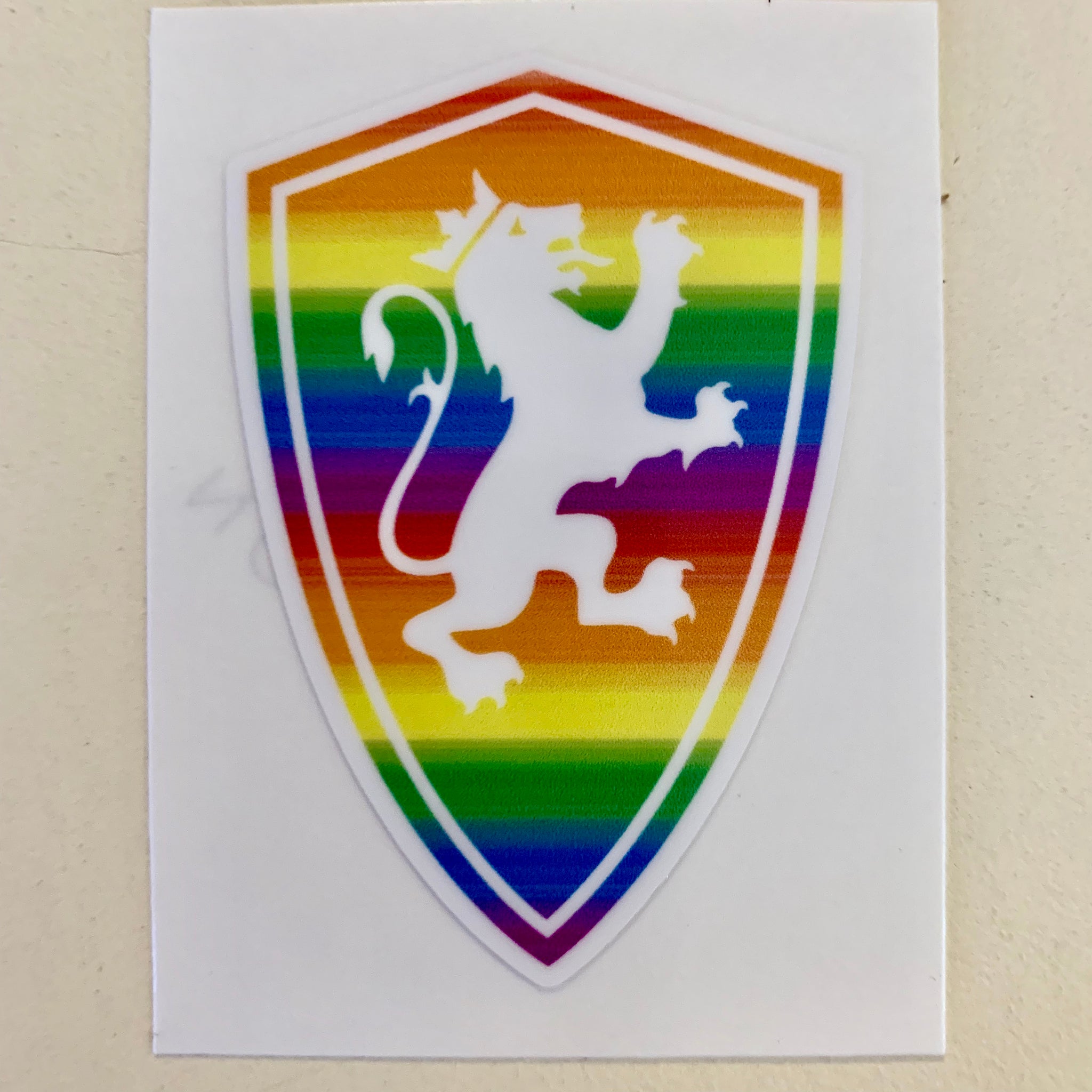 Flagler rainbow shield logo sticker