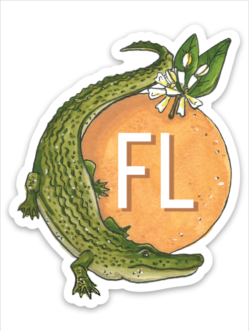 Florida Gator & Citrus Sticker